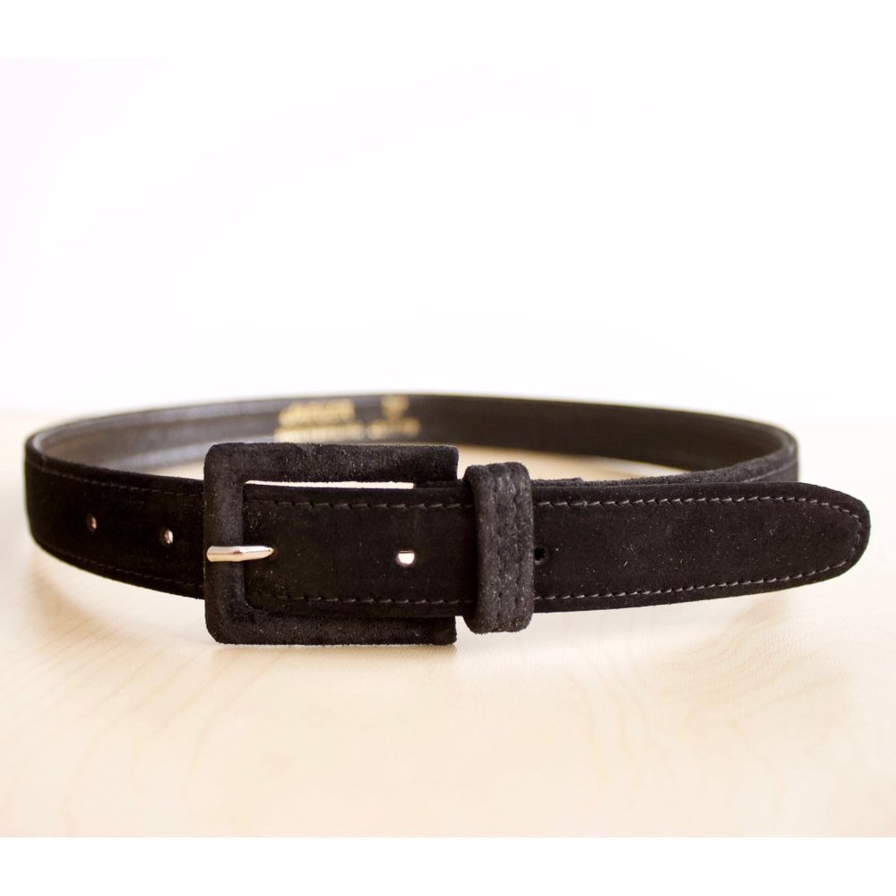 VINTAGE Boho Western Black Suede Belt